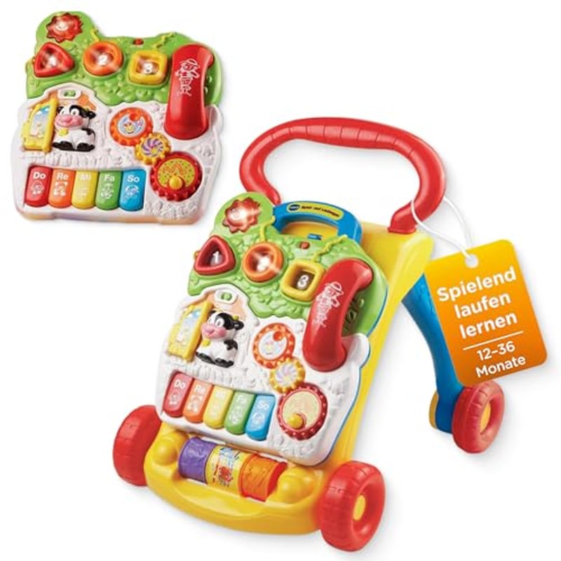 VTech Spiel- und Laufwagen - Interaktive Laufhilfe 12-36 Monate