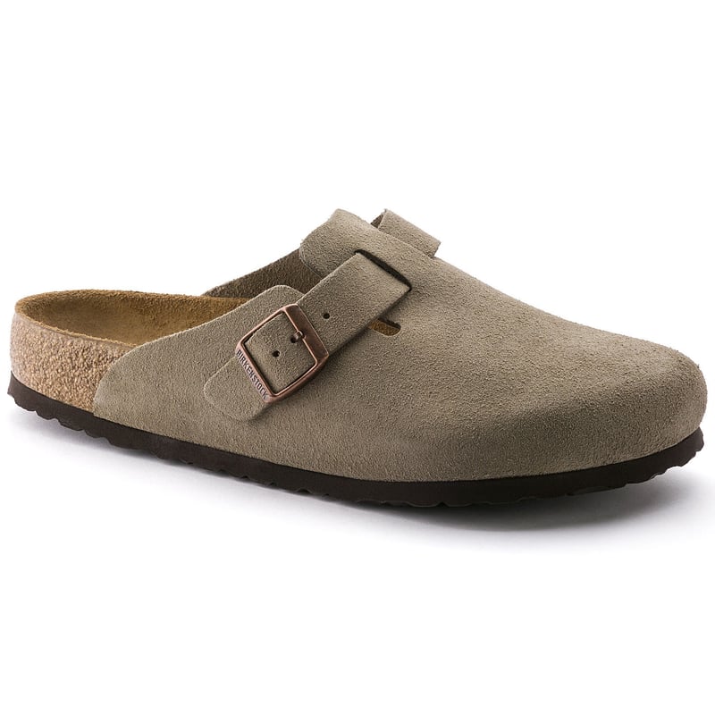 Birkenstock Boston Weichbettung Veloursleder Taupe