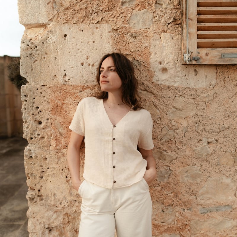 Nordlicht Musselin Shirt Freja