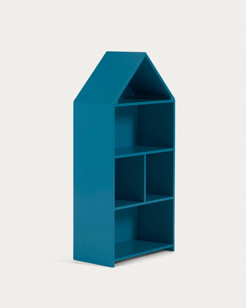 Kave Home Celeste Kinderhaus Regal in MDF blau 50 x 105 cm