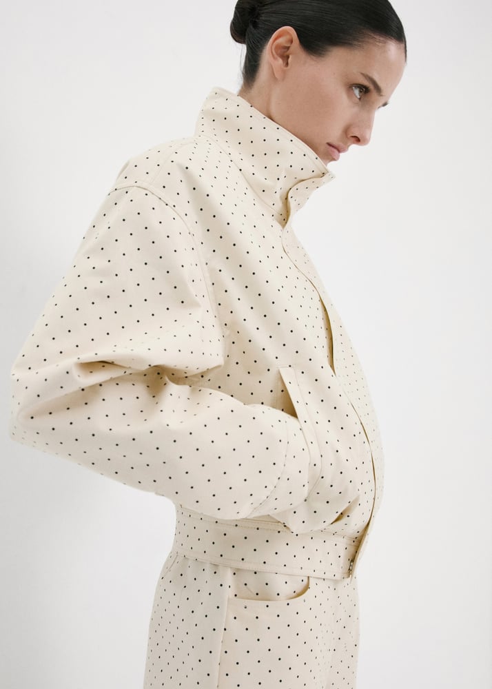 Bomberjacke mit Polka Dots