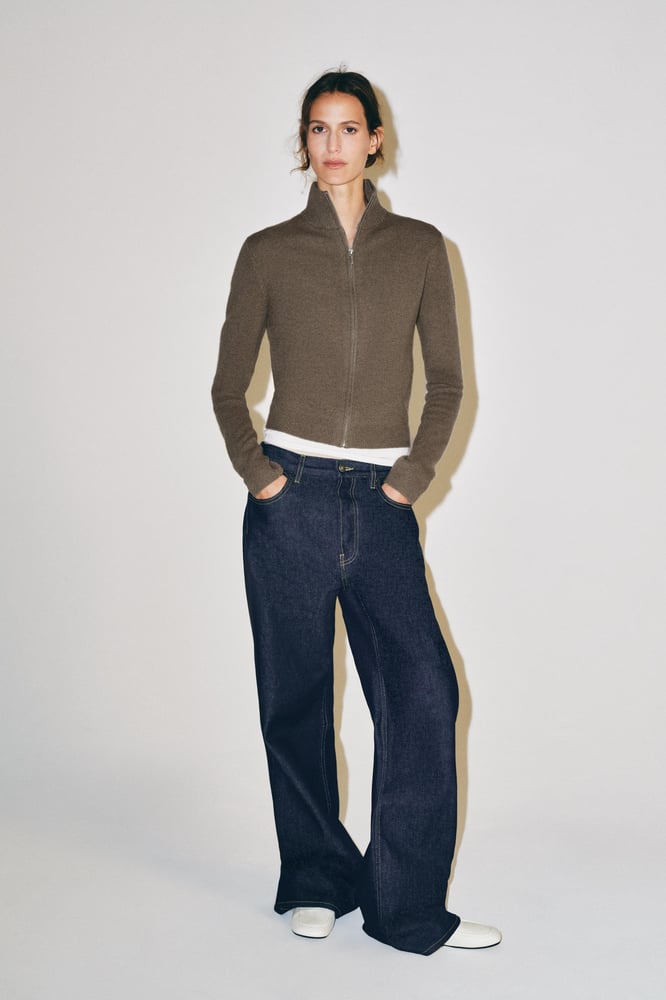 ZARA JACKE AUS 100 % WOLLE MIT REISSVERSCHLUSS