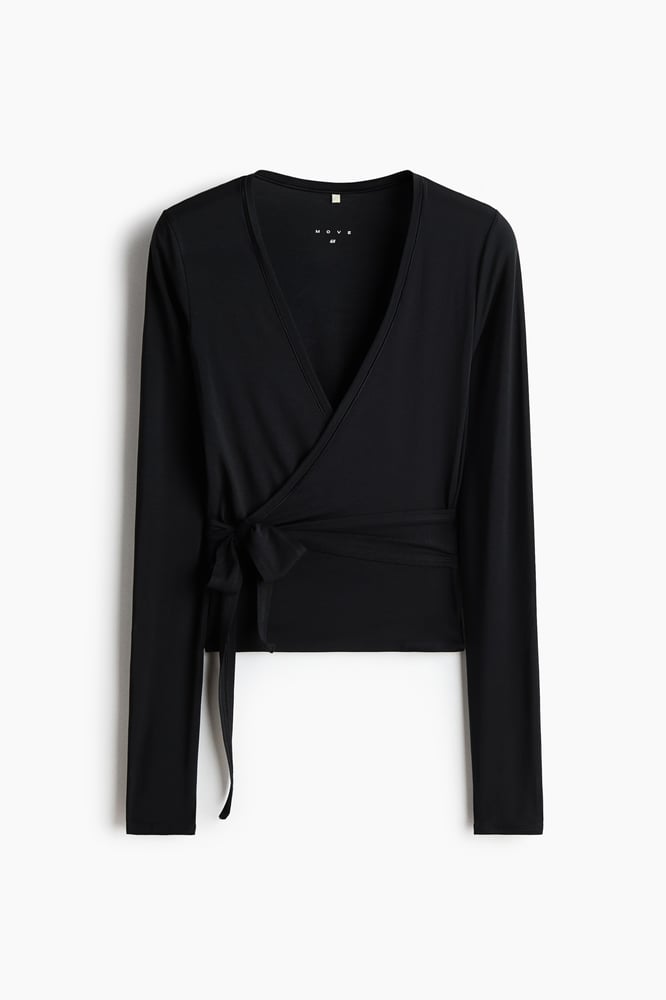 H&M Sportshirt im Wickelschnitt aus Modal