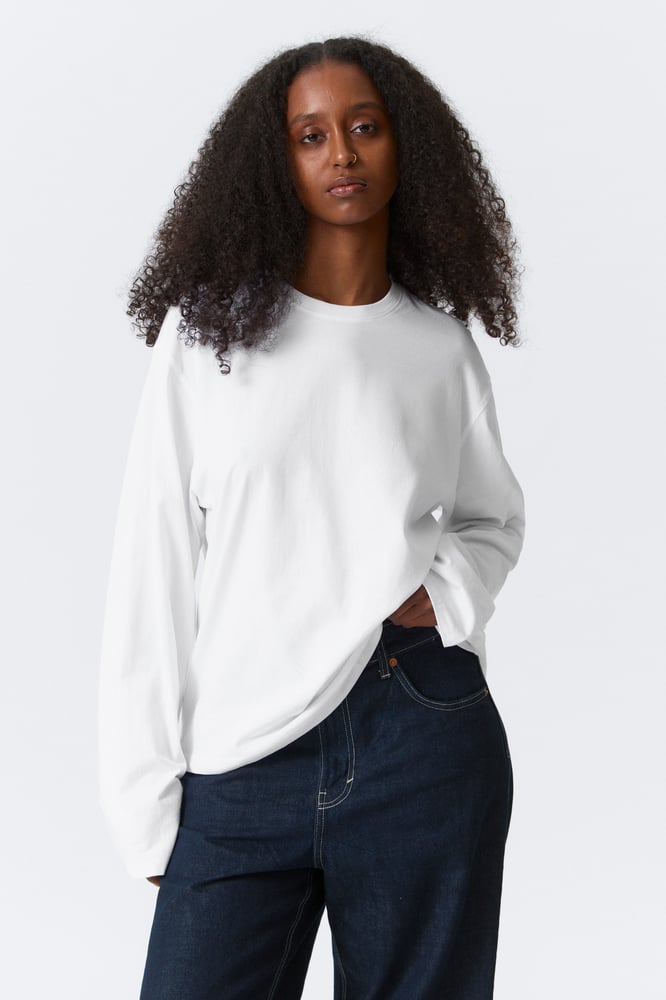 Boxy Longsleeve aus Baumwolle