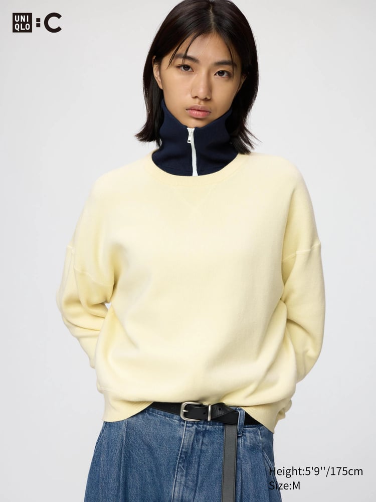UNIQLO Baumwolle Pullover (soft, Rundhals) für Erwachsene