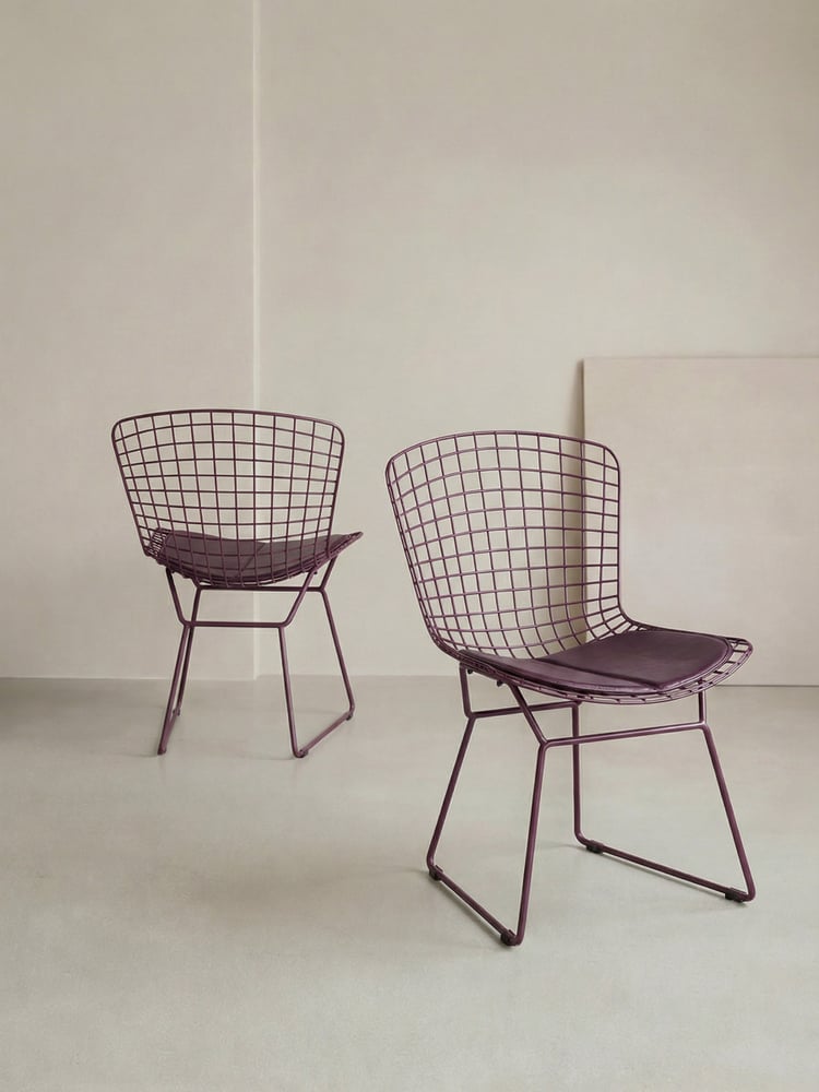 Mondra 2er-Set Stühle Metall bordeaux - Kenay Home