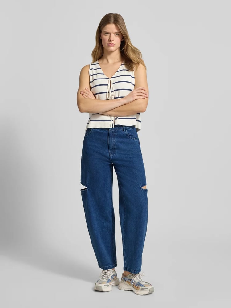 Karo Kauer Barrel Jeans mit seitlichen Cut Outs - Blau by Peek Cloppenburg