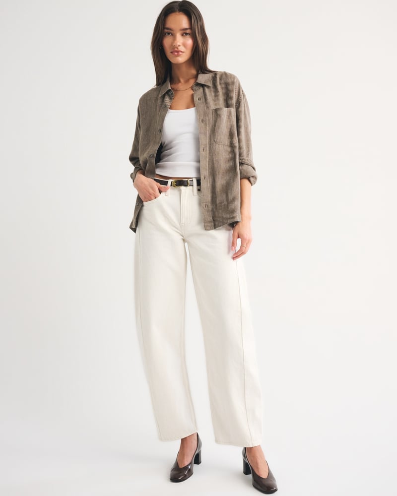 Abercrombie & Fitch Mid Rise Barrel-Jeans