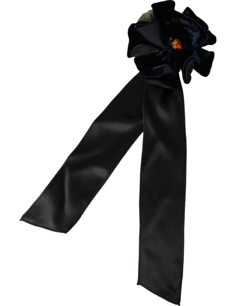 Samt Schleifen Haarklammer Schwarz by Dolce & Gabbana