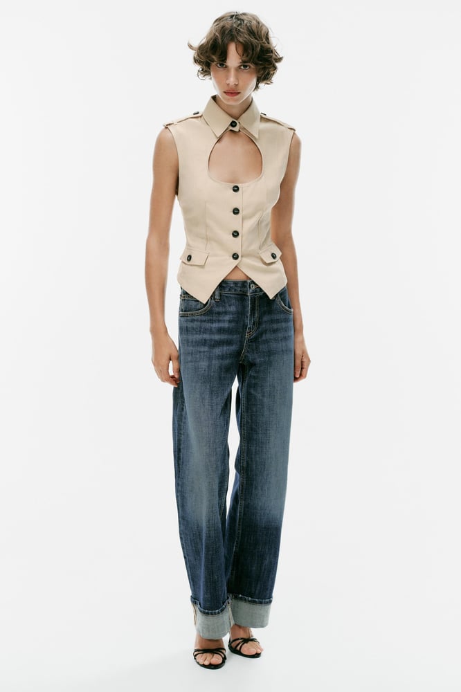 ZARA TRENCH-TOP MIT SCHLITZ