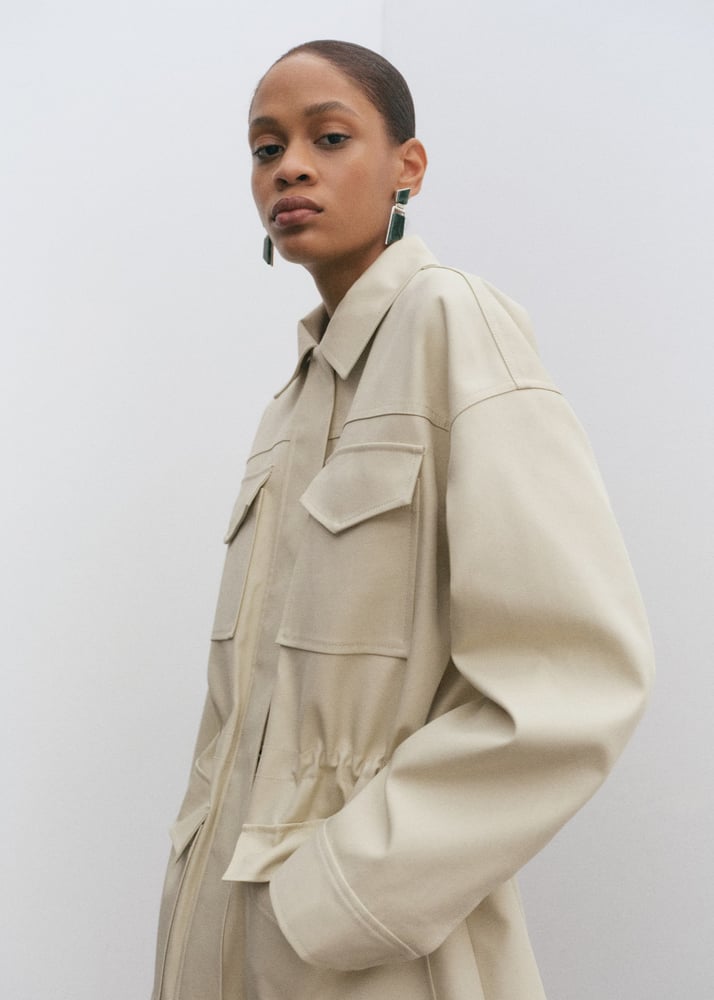 Oversized-Parka mit Taschen