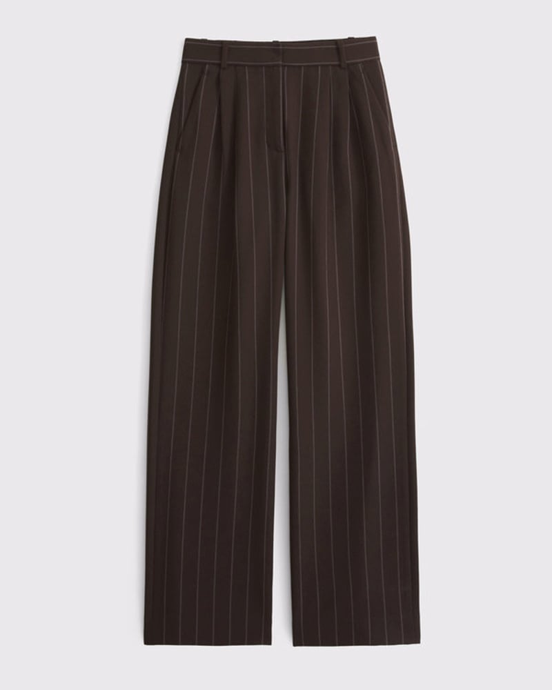 Abercrombie Elegant geschnittene Curve Love A&F Sloane Hose mit weitem Bein