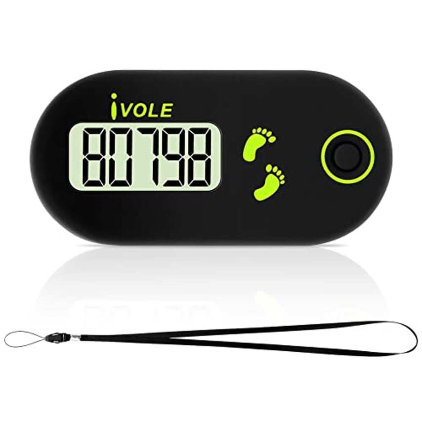 Flintronic Mini-Schrittzähler - 3D-Schrittzähler mit Clip-Lanyard, Genau für Gehen, Laufen, Sport und Senioren
