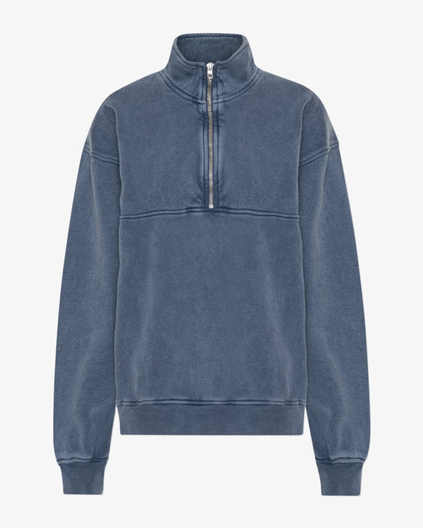 Organic Quarter Zip - Neptune Blue