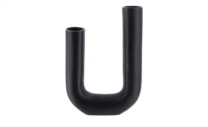 Vase ¦ schwarz ¦ Aluminium ¦ Maße (cm): B: 17 H: 25,5 T: 5.0 Accessoires > Vasen - Höffner