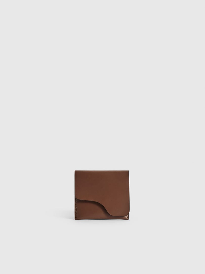 ATP Atelier Olba Cannella/Contrast Stitch Leather Wallet
