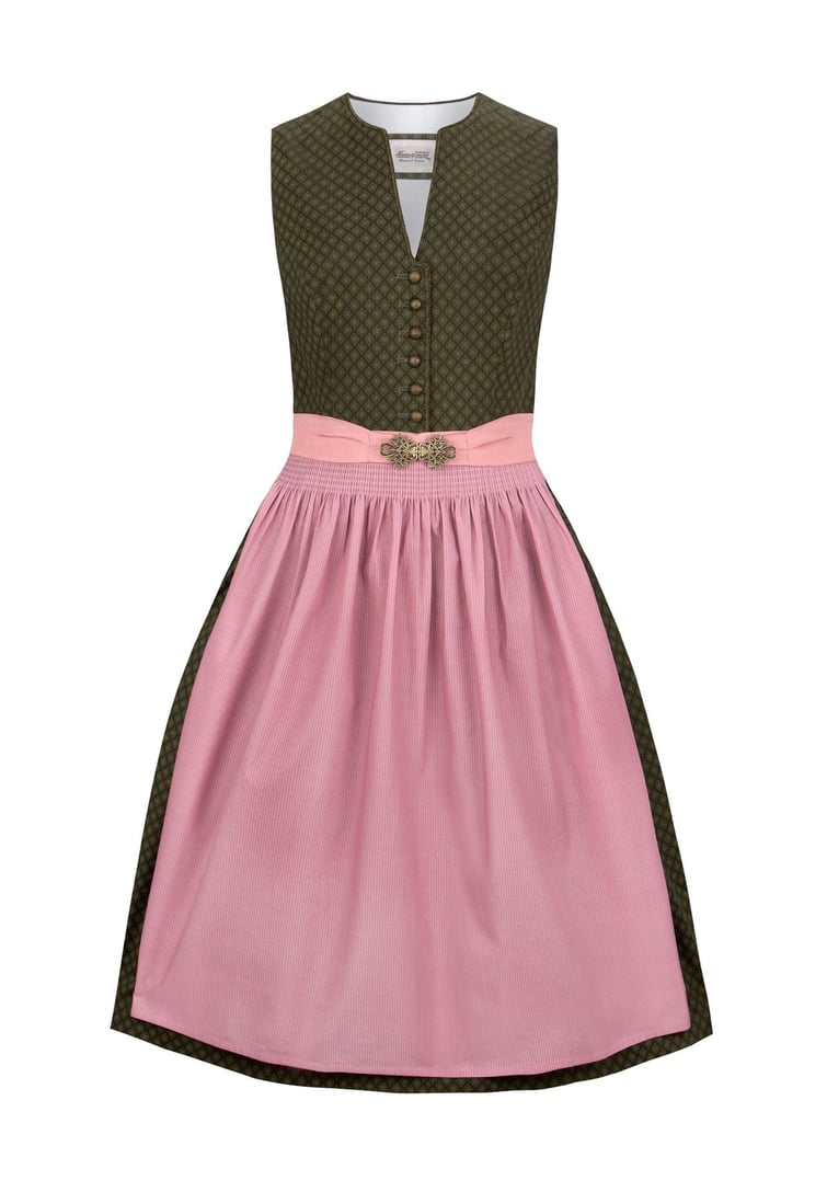 STOCKERPOINT Dirndl "Luana", Baumwolle, für Damen, grün|rosa, 34