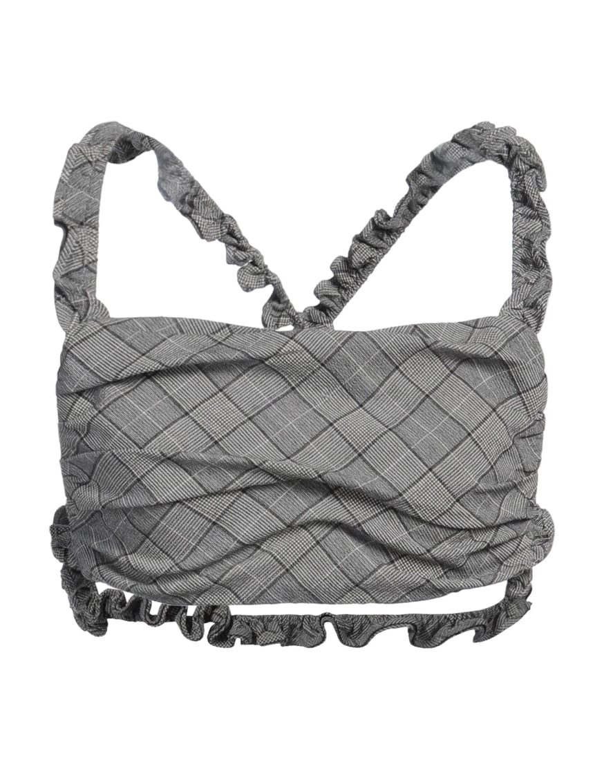 GANNI Top Braungrau Damen