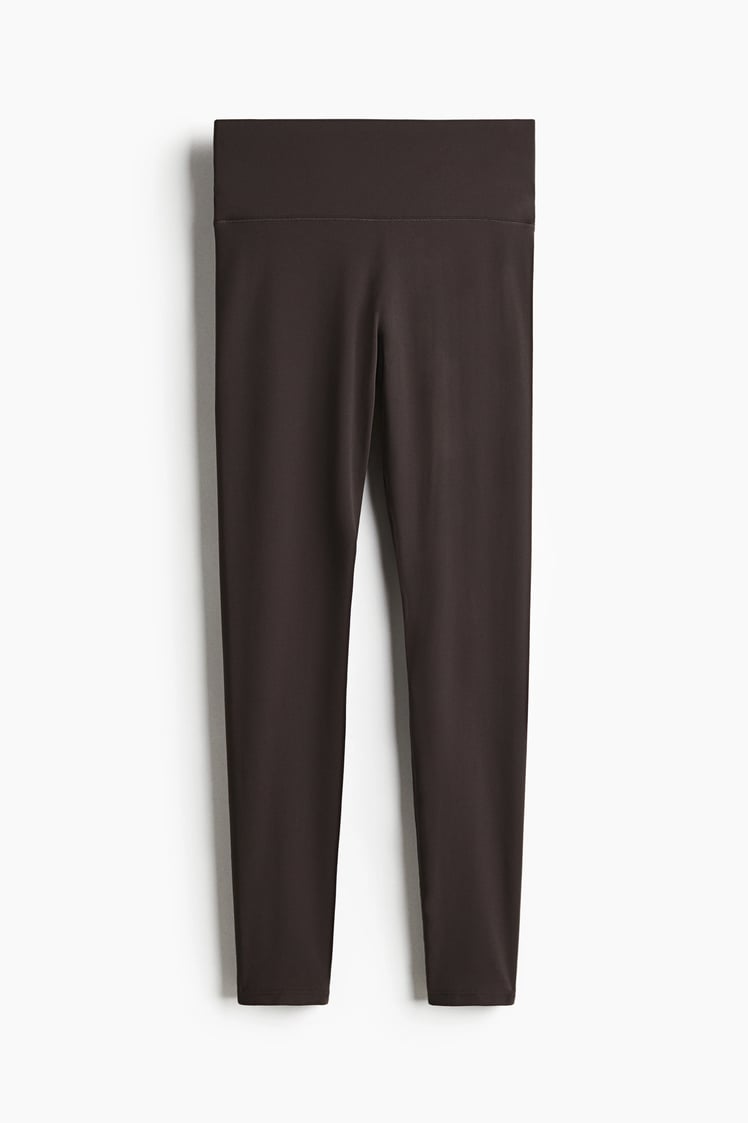 H&M Yoga-Leggings mit SoftMove™ Lycra® - Dunkelbraun