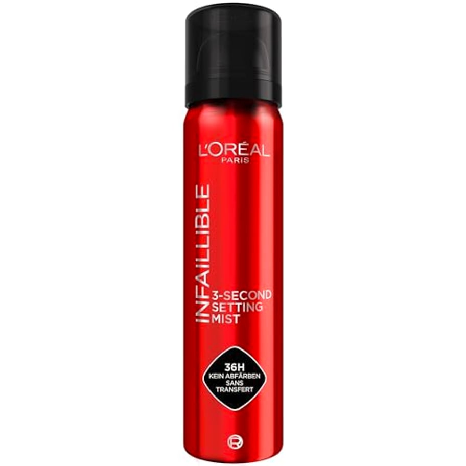 L'Oréal Paris Setting Spray zum Fixieren von Make up, Transferfest in 3 Sekunden, Fixier-Spray für bis zu 36 Stunden Halt, Infaillible 3-Second Setting Mist, 1 x 75 ml
