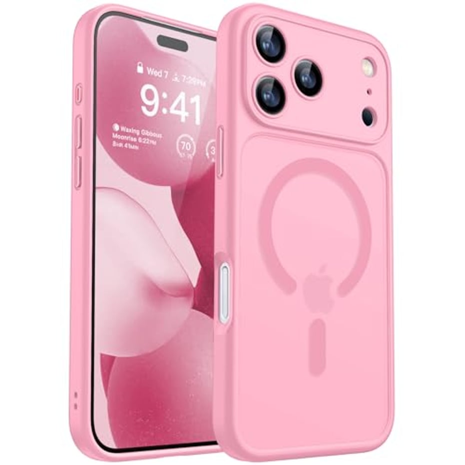 CANSHN für iPhone 18 Pro Max Hülle mit Kameraschutz, Rosa